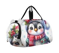 Ramadan Crescent Moon Viola Ragazzi Carry on Duffel Toddler Weekender Borse Da Viaggio Duffle Borse Ragazze Tote Bambini Palestra Duffle, Stampa natalizia con pinguino carino, classico