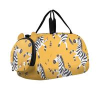 Ramadan Crescent Moon Viola Ragazzi Carry on Duffel Toddler Weekender Borse Da Viaggio Duffle Borse Ragazze Tote Bambini Palestra Duffle, Divertente stampa zebrata gialla, classico