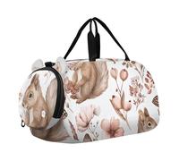 Ramadan Crescent Moon Viola Ragazzi Carry on Duffel Toddler Weekender Borse Da Viaggio Duffle Borse Ragazze Tote Bambini Palestra Duffle, Simpatico scoiattolo marrone foresta, classico