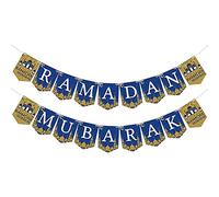 Ramadan Decorazioni, Ramadan Mubarak Banner, Ramadan Decorazioni per la casa Ramadan Bunting, Ramadan Banner per le decorazioni del partito islamico
