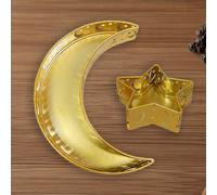 Ramadan Eid Mubarak Vassoi Piatti, decorativi in metallo Luna e Stella Da Cucina