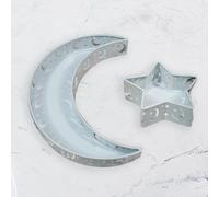 Ramadan Eid Mubarak Vassoi Piatti, decorativi in metallo Luna e Stella Da Cucina