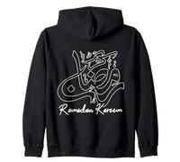 Ramadan Kareem Calligrafia Eid Mubarak Arabo Islamico Felpa con Cappuccio