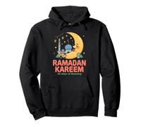 Ramadan Kareem Kids Cute Crescent Moon Musulmani Bambini Felpa con Cappuccio