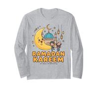 Ramadan Kareem Kids Cute Crescent Moon Musulmani Bambini Maglia a Manica