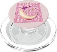 Ramadan Kareem Muslim Moon Girl Coquette Bow Nastro Rosa PopSockets PopGrip per MagSafe