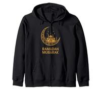 Ramadan Mubarak Felice Digiuno Crescent Moon Islamico Musulmano Felpa con Cappuccio