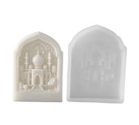 Ramadann - Stampo in silicone per decorazioni 3D a forma di moschea, per candele religiose, fai da te, resina epossidica, idea regalo artigianale