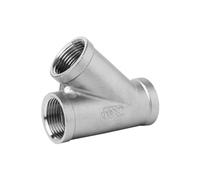 RAMBEX 1 Pz Acciaio Inossidabile 304 A Forma di Y Tee 1/4 "3/8" 1/2 "3/4" 1 "1-1/4" 1-1/2 "2" Filettatura Interna 45 Gradi Obliquo Giunto A T Raccordi for Tubi(DN20)