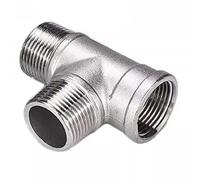 RAMBEX 1 Pz Maschio + Femmina + Maschio Filettato 3 Vie Raccordo A T 1/4" 3/8" 1/2" 3/4" 1" 1-1/2 Filettato Acciaio Inossidabile SS304 Multifunzione(1")