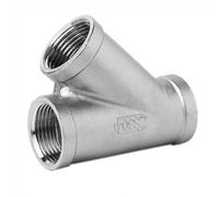 RAMBEX 1 Pz. Raccordo A T A Y in Acciaio Inossidabile 304 da 1/4 "3/8" 1/2 "3/4" 1 "1-1/4" 1-1/2 "2" Filettatura Interna Raccordo A T Obliquo A 45 Gradi Raccordi for Tubi(DN15)