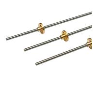 RAMBEX 1 Pz Vite di Comando T5, Filettatura 5mm Piombo 1/2/4mm 100/200/300/400/500/550/600/800/1000mm Asta Trapezoidale con Dado in Ottone, Stampante 3D (Color : Pitch 1mm Lead 2mm, Size : 350mm)