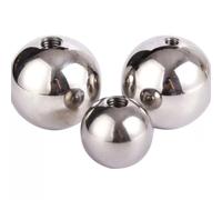 RAMBEX 5 Sfere di Perforazione in Acciaio Inossidabile, Filettatura Femmina M4, Foro Cieco, Perline Lisce Metriche, Diametro Esterno 6 Mm, 8, 9, 10, 11, 12, 14, 15, 16, 17, 20, 25 Mm.(20mm)