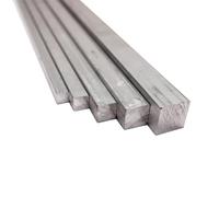 RAMBEX Barra Quadrata in Acciaio Inossidabile 304, Lunghezza 3 Mm, 4 Mm, 5 Mm, 6 Mm, 8 Mm, 10 Mm, 12 Mm, 16 Mm, Albero Lineare in Acciaio, 1 Pz.(10x10mm)