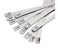 RAMBEX Fascette Metalliche in Acciaio Inossidabile da 10 Mm, Fascette Metalliche Autobloccanti, Fascette Multifunzionali con Bloccaggio Lunghe 20 Cm-120 Cm, 20 Pezzi(1000mm)