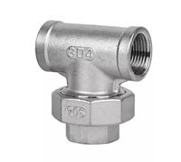 RAMBEX Raccordo A T in Acciaio Inossidabile 304, Raccordi for Tubi A 3 Vie con Filettatura Femmina da 1/4", 3/8", 1/2", 3/4", 1", 2", Accessori for Giunti for Tubi dell'Acqua, 1 Pz.(1/4")