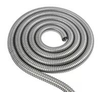 RAMBEX Tubo Corrugato in Acciaio Inossidabile 304 da 3 Metri, 4/6/8/10/13/16/20 Mm, con Guaina Protettiva for Cavi, 1 Pezzo(16x18mm)