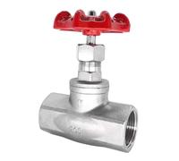 RAMBEX Valvola A Globo con Pulsante in Filo di Acciaio Inossidabile 304, 1/2" 3/4" 1" 1-1/4" 1-1/2" 2" Valvola A Globo di Tipo B con Filettatura Interna for Acqua, Gasolio, 1 Pz.(1-1/4" DN32)