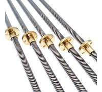 RAMBEX Vite di Comando T8 550mm Guida Lineare Parti for Stampanti 3D Passo Elicoidale 2mm 4mm 8mm 10mm 12mm Viti Trapezoidali con Dado, 1 Pz (Color : Helical Pitch 4mm)