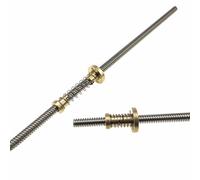 RAMBEX Vite di Comando T8 for Stampante 3D con Dado Anti-Gioco, Passo 2 Mm, Passo 4 Mm, Vite di Comando Trapezoidale Tipo T da 100 Mm A 1000 Mm for Motore Passo-Passo(600mm)