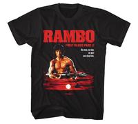 Rambo - Can'T Stop Lui - American Classici - Solido Nero Adulto Manica Corta