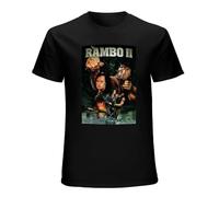 Rambo II Poster O-Neck 100% Cotton Short Sleeve Unisex T-Shirt M