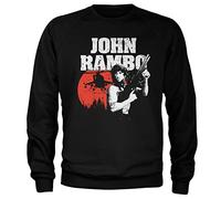 Rambo Licenza Ufficiale John Felpa (Nero), Medium