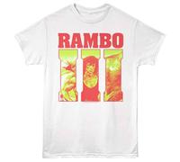 Rambo - Neon 3 - Maglietta A Maniche Corte Unisex Per Adulti - Colore Bianco