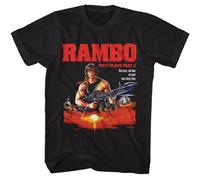 Rambo - No Uomo Law - American Classici - Solido Nero Adulto Manica Corta