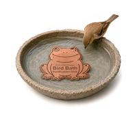 Rame Bird Bath Disk Free Water Cleaner Universale Outdoor Birdbat | Disco in rame in metallo pesante, per tutte le stagioni per uso esterno, supporto stabile a 4 punti, accessorio decorativo