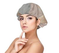 Rame e rosa oro marmo Argyle,Cuffia da notte in raso per adulti - Cuffia da notte elastica per donna, copricapelli per la notte