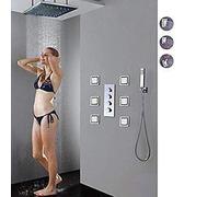 Rame Nascosto a LED Luce termostatica Massaggio Doccia Set Rubinetto Cielo Top Spray Bellissimo Pratico