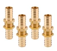 Rame Oro Raccordo Pneumatico Dritto Connessione Rapida 4 Pezzi | Anti Perdita Olio, Scollegamento Veloce, per Tubo Aria e Tubo Condizionatore Portatile, Uso Industriale