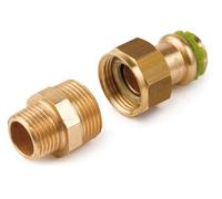 Rame Raccordi a Pressare Sudopress Vite con Ag Guarnizione Piana 22 MM Su R1 "