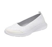 Rame Scarpe Tempo Libero Da Viaggio Da Donna Suola Morbida Scarpe Comode Outdoor Mesh Running Moda Sport Traspirante Scarpe Sandali Donna Casual Estate, bianco, 40 EU