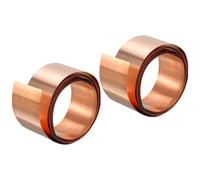 Rame Sottile Lamina Rotolo Lamina, 2pz 0.2x25x1000mm Puro Rame Lamina Rotolo