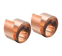 Rame Sottile Lamina Rotolo Lamina, 2pz 0.3x30x1000mm Puro Rame Lamina Rotolo