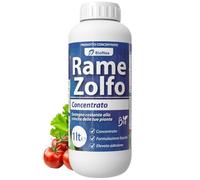 Rame Zolfo Nano Concentrato - Concime Inorganico Liquido-Gel a Base di Rame e Zolfo per Orto e Giardino 1 lt