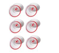 Ramekins with Lids 8 Oz Set of 6, White Porcelain Creme Brulee Souffle