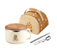 Ramen Bowl Set, Capybara Ramen Bowls, Cute Animal Design Chopsticks with 1300m, large Capacity Tableware for Everyday Dining, Soup, Noodles, Insalad, Cereal, Frutta, Scuola, Dormitory, Apartment