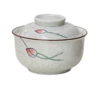 Ramen Bowl Set di ciotole in ceramica con coperchio, 800 ml, Pho, ciotola giapponese vintage ramen, in ceramica, per cereali, zuppa, stoviglie asiatiche, forno a microonde e lavastoviglie