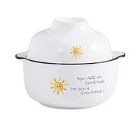 Ramen Bowl Set di ciotole in ceramica con coperchio,Ciotola per pasta,Ciotola per cereali con coperchio,Ciotola per cereali, zuppa, stoviglie asiatiche microonde e lavastoviglie