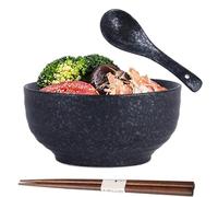 Ramen Bowl Set,Ramen Bowl Set,Ciotola giapponese in ceramica,Ramen Bowl con cucchiaio bacchetta,Ciotola per rame,Ciotole da zuppa in porcellana