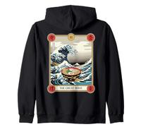 Ramen Bowl Surfing The Great Wave off Kanagawa Tarocchi Felpa con Cappuccio