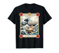 Ramen Bowl Surfing The Great Wave off Kanagawa Tarocchi Maglietta