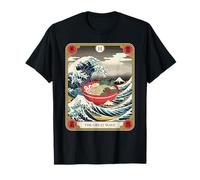 Ramen Bowl Surfing The Great Wave off Kanagawa Tarocchi Maglietta