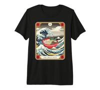 Ramen Bowl Surfing The Great Wave off Kanagawa Tarocchi Maglietta Premium