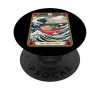 Ramen Bowl Surfing The Great Wave Off Kanagawa Tarocchi PopSockets PopGrip Adesivo
