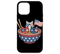Ramen Cat Noodles Cute Independence Day 4 luglio Foodie Custodia per iPhone 12 mini