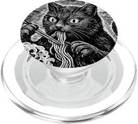 Ramen Cat Wave Ukiyo-e Japan Noodles, arte culinaria degli anime PopSockets PopGrip per MagSafe